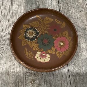 Vintage Casa del Barniz de Pasto Mopa-Mopa Hand-Decorated Wooden Plate